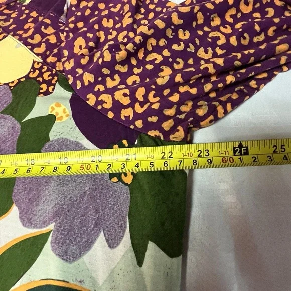 LOGO Lori Goldstein 1X Mixed Media Tunic Top Funky Flowy Bold Feminine Pockets - Picture 10 of 16